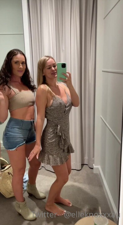 Elle Knox - Public change room action with Natasha Jane - Onlyfans - OnlyFans - public - blonde - pov - dirty talk - big tits - fake tits - teen
