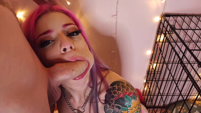PuppyGirlfriend - Hentai Ahegao Sloppy Blowjob Deepthroat - ManyVids - hentai - blowjob - deepthroat - teen - pov - tattoo - dirty talk - nylon - high heels