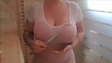 Harmony Reigns - Tight Wet White Tshirt - ManyVids - milf - pov - big dick - big tits - big ass - tattoo - deepthroat