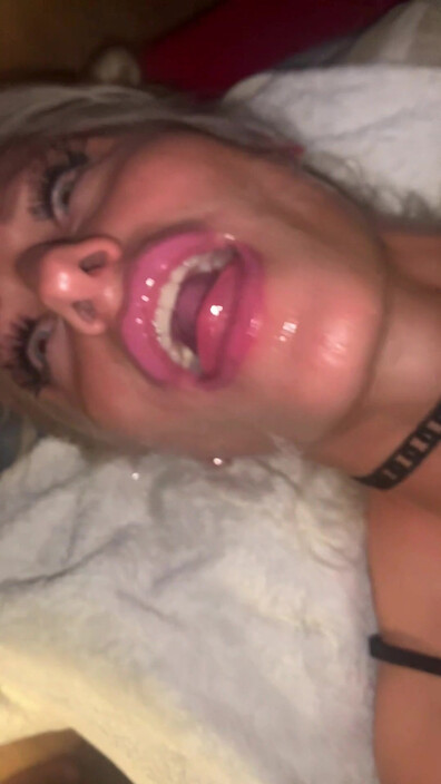 Throat GOAT - Ears full of sperm and saliva after BJ - ManyVids - deepthroat - blonde - pov - big dick - small tits