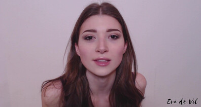 Eva de Vil - Glossy Lip Worship JOI - ManyVids - jerk off instruction - fetish - dirty talk - brunette - femdom - small tits - natural tits - hardcore - pov