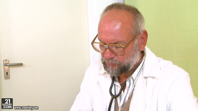 Horny Young Girl Seduces Her Old Doctor - old and young - brunette - small tits