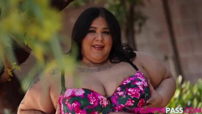 Huge belly SSBBW Crystal Blue takes BBC - bbw - bbc - black
