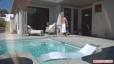 Maddison BF & GF relaxing and having sex in the pool in Palm Springs - teen - blowjob - blonde