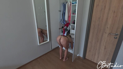 Cail Brodnevski Couldn’t Resist My Wife’s Ass While She Was Sorting Out Things In T - small tits - hardcore - amateur