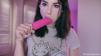 Mia Rand Popsicle anal - small tits - solo - masturbation