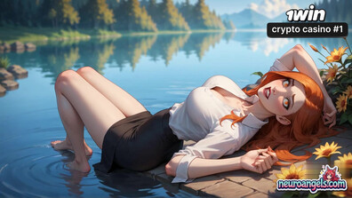 Milk Lake Sensation Surreal Wetness Amidst Serene Waters - lusty - bath - milk - ai generated - nature - romantic - surreal - wetness - hardcore