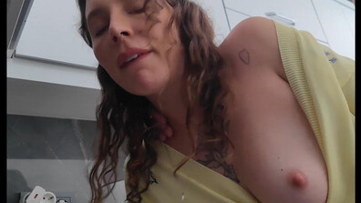 Big Booty Stepdaughter Fucked In The Kitchen - small tits - big cock - big ass - teen - stepdaughter - stepdad - creampie - petite - big booty - pawg