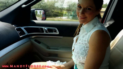 Mandy Flores Outdoor Public Roadside Shit Joi With Slow Motion - milf - big tits - masturbation