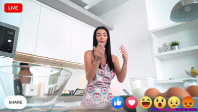Simon kitty Giving Stepbro My Muffin - big tits - cum on tit - com on mouth - natural - natural boobs - kitchen - long legs - stepsister