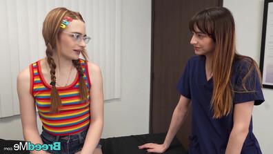 The alluring, fiery haired Reese Robbins, previously unable to conceive, has finally - amateur - teen (18+) - pregnant - creampie - skinny - doctor - eating pussy - threesome - missionary - socks