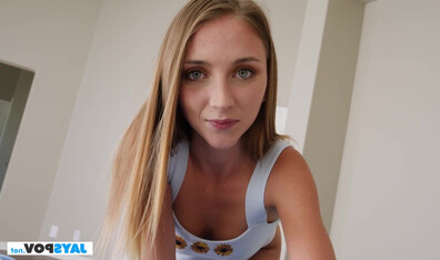 The stepdaughter, Macy Meadows, is making a demand for her stepfather's penis - blonde - blowjob - cumshot - pov - small tits - tattoo - gonzo - taboo - stepdaughter - small