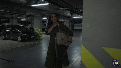 busty german milf jolie noir teaches car thief a naughty lesson - blowjob - brunette - bbw - facial - stockings - milf - german - big natural tits - big tits - riding