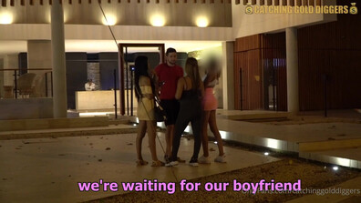 CatchingGoldDiggers Amazing FOURSOME With Three Girls - latin - spanish - blowjob