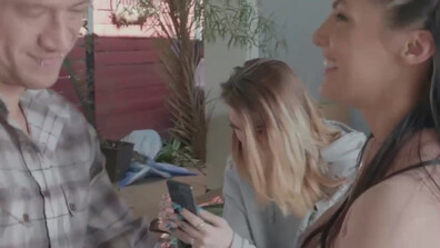 Hard At The Yard Sale - passion - wife - mature - big tits - bbc - threesome - sexy - romantic - cuckold - outdoor
