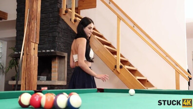 Mia Trejsi Don’t Play Pool Or You’ll Get Stuck! - mia trejsi - ass worship babes blowjob couples fantasies cumshot facial hardcore indoors kissing natural tits stuck sex