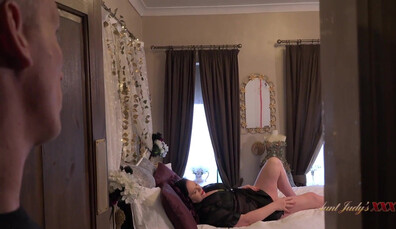 Kjirsten Catches Her Horny Lodger Spying on Her - milf - mature - big ass - blowjob