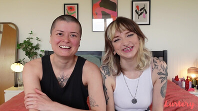 Neen & Poppy - babe - brunette - pussy licking - tattooed - toys