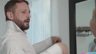 Ryder Rey makes for a snug fit for a 'stepdaddy' cumshot - brunette - cumshot - hairy - creampie - deep throat - eating pussy - latina - cum inside - stepdad - stepfather