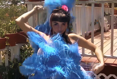 Vintage Outdoor Feather Titfuck HD (AI Upscale) - big tits - vintage - titfuck - big breasts - titty creampie - cum between tits - handjob