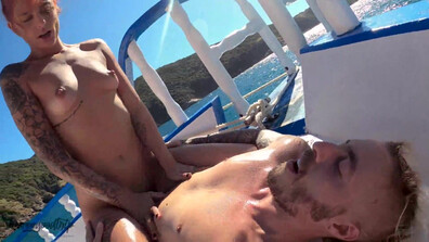DH 62 Having sex on the boat with a voyeur! 1080p - redhead - beautiful - blowjob