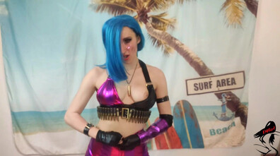 Fmgirl Jinx Double Penetration On Mirror - amateur - solo - toys