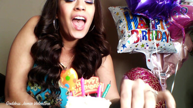 Jamie Valentine Birthday Bash - big ass - big tits - masturbation