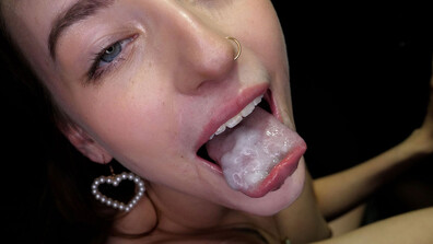 That's it Lana. Now swallow it all - gloryhole - blowjob - oral - cumshot - cum swallowing - cum on tongue - interracial - handjob - deepthroat - sloppy