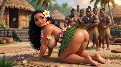 Big Ass Beauty Moana Fucked In Group By Tribal Villagers - babe - big ass - tribal fuck - tribe sex - group sex - village porn - exotic beauty - curvy moana - outdoor sex - hentai porn