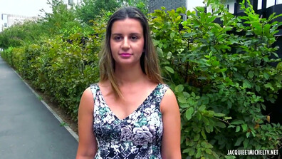 JacquieEtMichelTV – Marina, Three Is Better For Marina Years Old - blowjob - stockings - hardcore - pussy - doggystyle - cumshots - brunette - lingerie - anal - threesome