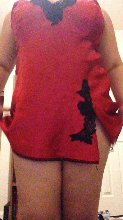 Missbustylatina Red Silk Strip And Anal Fingering - bbw - solo - big tits