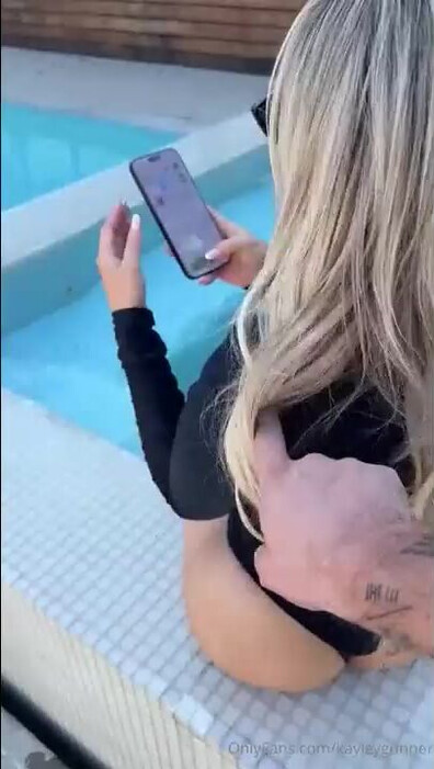 Poolside Facial Scene - big ass - big tits - blowjob - sex - fuck