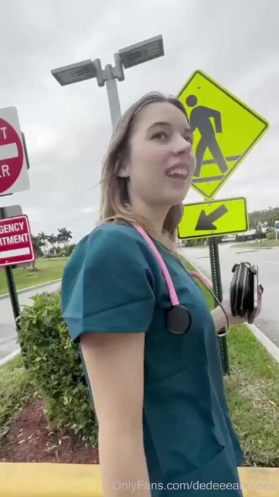 dedeeeandreea Horny Blonde Nurse Fucked in the Public Parking Lot 4k - blonde