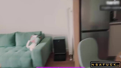 Young Real Estate Agent Agreed to a Side Job - big tits - big ass - blowjob - tease - lingerie - blonde - bedroom - fingering - pov