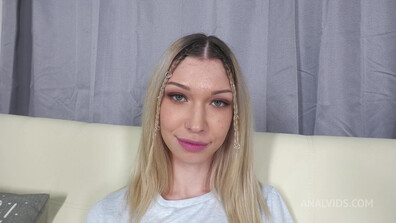 skinny blonde with small ass anal - anal - skinny - petite - teen - small ass - gape - nails - nail polish - long nails