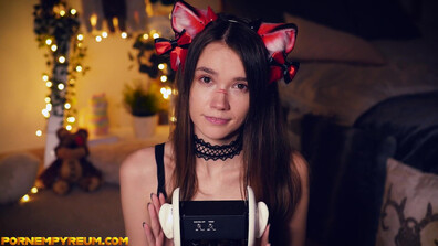 ASMR Bunny Marthy Sexual NEKO Cat 2 - solo - masturbation - camgirl - brunette - asmr - ahegao