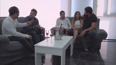 Beautiful Beurette Gang Bang - arab - beurette - french - big tits - natural tits - blowjob - hairy pissy - orgy - bukkake