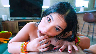 Kelsey lets Parker cum at her - brunette - hardcore - masturbation - small tits - old young - petite - family roleplay - blowjob - deepthroat - big dick