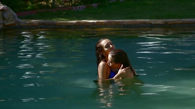 Pool Lesbians - lesbian - brunette - big tits
