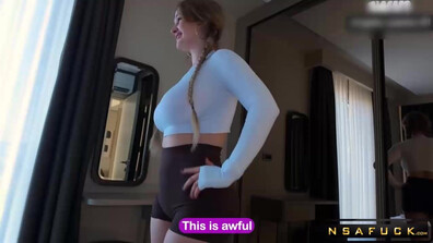 Big Tits Hotel Fuck Fest - big tits - brunette - hotel - white lingerie - ass worship - missionary - doggy style - hardcore - pov - busty