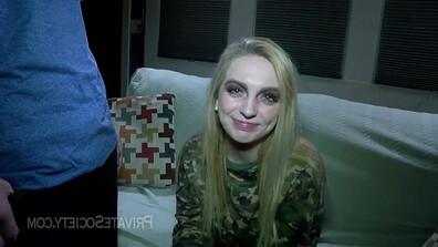 Casey, while seated on the set used for considering talent for roles - blonde - teen (18+) - casting - cum swallowing - eating pussy - american - beauty - sex - pussies - tiny