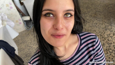 Maria Teen Eyes to Die For - petite - shaved pussy - cumshot - blowjob - spanish - latina