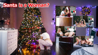So Santa is a woman and a horny lesbian - lesbian - christmas - santa - asslick - oral - latin - petite - lingerie - masturbation - kiss