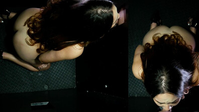 Great job Sophie, you make them come fast! - gloryhole - blowjob - oral - brunette - pov - big cock - natural tits - cumshot - cum swallowing - cum on tongue