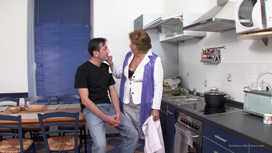 Chubby Granny fucked on her dining table - mature - gilf - babysitter