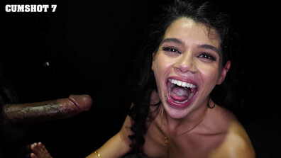 Harley! You sure know how to down those loads girl! - gloryhole - blowjob - oral - cumshot - cum swallowing - cum on tongue - deepthroat - sloppy - busty - interracial