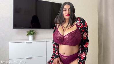 Striptease Titfuck Sex - milf - brunette - big tits - big ass - titty fuck