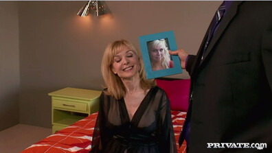 Nina Has Sex in Her Stepdaughters Room and Gets Caught - mature - milf - blonde - teen - big tits - big ass - mom - daughter - blowjob - lingerie