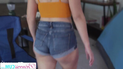 Trapped within the fold out seat season 8, episode 8 - babe - blowjob - brunette - pornstar - big ass - big cock - taboo - stepbrother - camping - chair