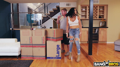 BangBrosClips – Audrey Bitoni – Secretly Fucking The Mover Around The House - cheating - sneaky